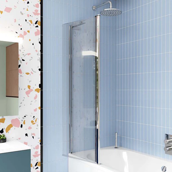 Crosswater Design 8 Double Panel Folding Pivot Shower Bath Screen - Image 2