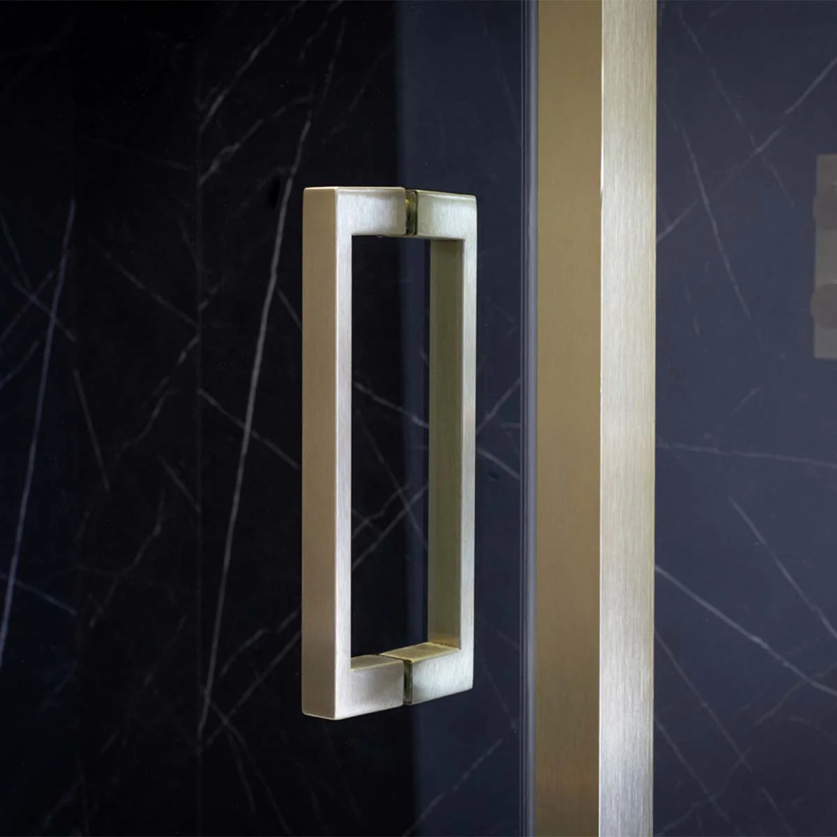 Merlyn 6 Series Sleek Sliding Shower Door - Brushed Brass - Image 5