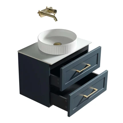 Alternative view of Bakewell 600 Wall Mounted Vanity Unit With Worktop