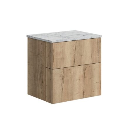 Alternative view of Avenue Two Drawer Vanity with Carrara Marble Worktop