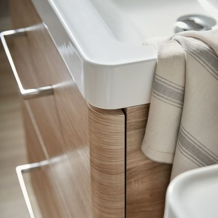 Alternative view of Cameo 600mm Bathroom Vanity Unit with 2 Drawers