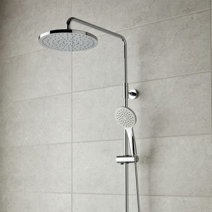 Alternative view of VADO Velo Exposed Adjustable Round Thermostatic Shower Column