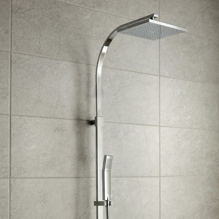 Alternative view of VADO Velo Exposed Adjustable Square Thermostatic Shower Column