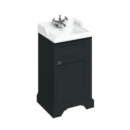 Burlington 50 Freestanding Vanity Unit with Basin - Matt Black