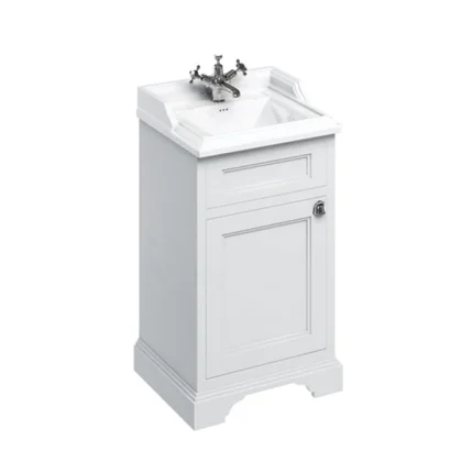 Burlington 50 Freestanding Vanity Unit with Basin - Matt White