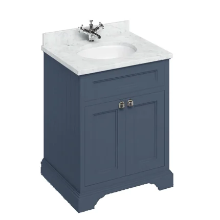 Alternative view of Burlington Freestanding 2-Door Vanity Unit With Worktop and Integrated Bowl