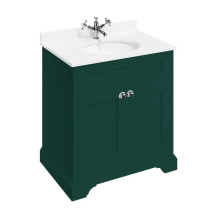 Burlington Freestanding 2-Door Vanity Unit With Worktop and Integrated Bowl