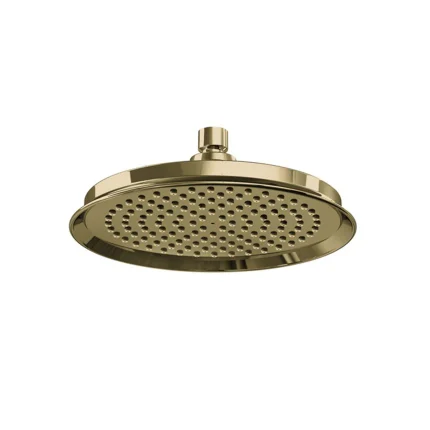 Alternative view of Burlington Avon Exposed Thermostatic Rigid Riser Shower with 2 Outlet Valve, Shower Head and Handset - Polished Gold