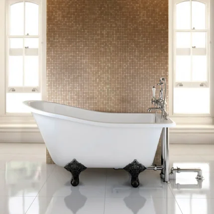 Alternative view of Burlington Buckingham Slipper Bath With Standard Feet 1500mm Acrylic