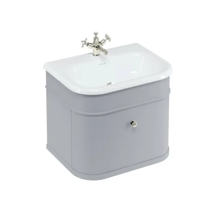 Alternative view of Burlington Chalfont Wall Mounted Vanity Unit With Roll Top Washbasin - Classic Grey