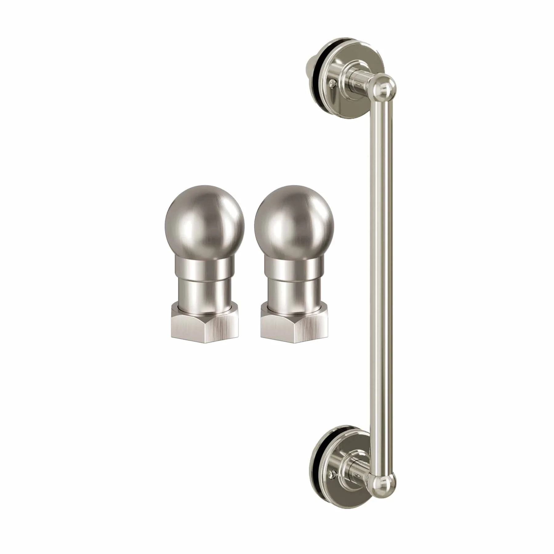 Burlington Classique Sliding Shower Door - Brushed Nickel - Image 2
