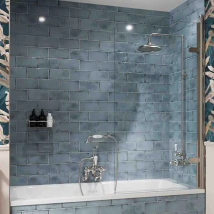 Burlington Classique Hinged Bath Screen 850x1500mm