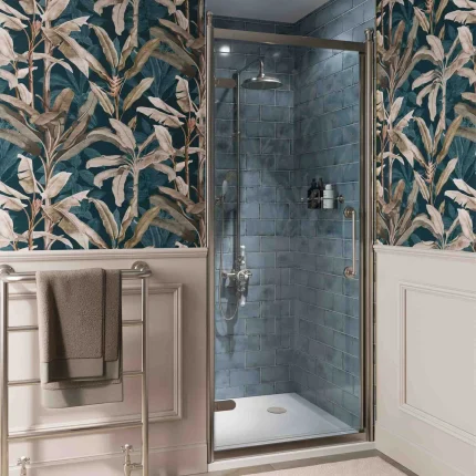 Burlington Classique Hinged Shower Door - Brushed Nickel