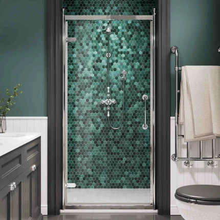 Burlington Classique Hinged Shower Door - Chrome