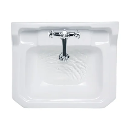 Alternative view of Burlington Edwardian White Rectangular Basin With Washstand