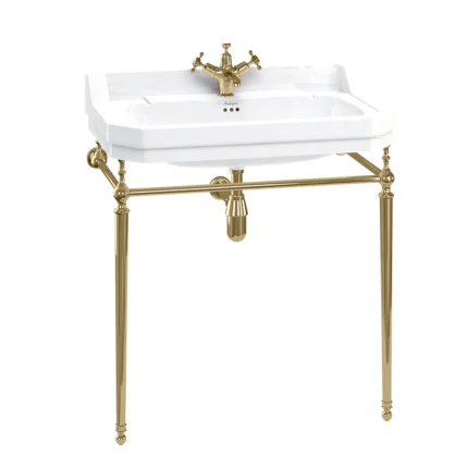 Burlington Edwardian White Rectangular Basin With Washstand