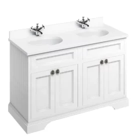 Burlington 1300 Freestanding 4-Door Vanity Unit With Worktop and Double Bowl