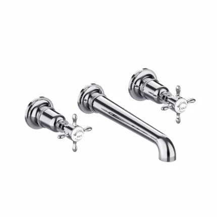 Burlington Guild 3 Hole Wall Mounted Basin Mixer Tap