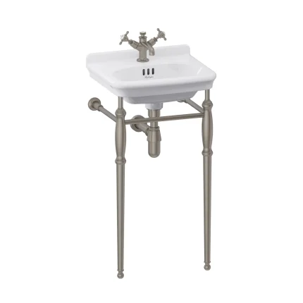 Alternative view of Burlington Guild White Rectangular Basin With Washstand