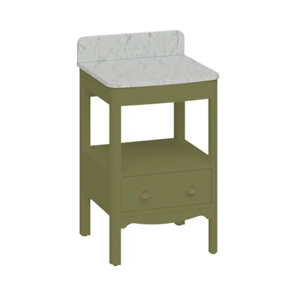 Burlington Guild Floorstanding Vanity Unit With Worktop - Carlyle Green