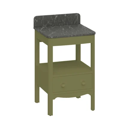 Alternative view of Burlington Guild Floorstanding Vanity Unit With Worktop - Carlyle Green