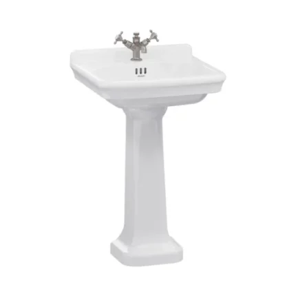 Burlington Guild Rectangular White Basin With Standard Pedestal