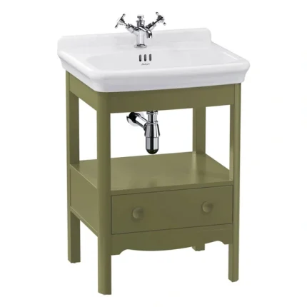Alternative view of Burlington Guild Floorstanding Vanity Unit With Washbasin - Carlyle Green