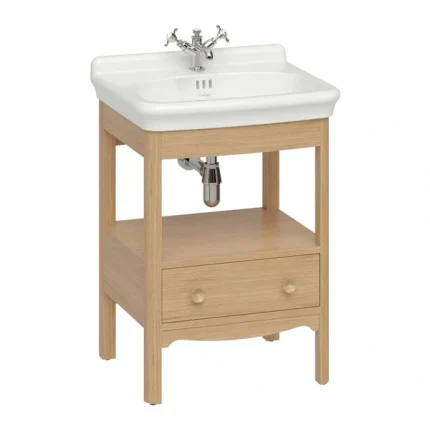 Alternative view of Burlington Guild Floorstanding Vanity Unit With Washbasin - Light Oak