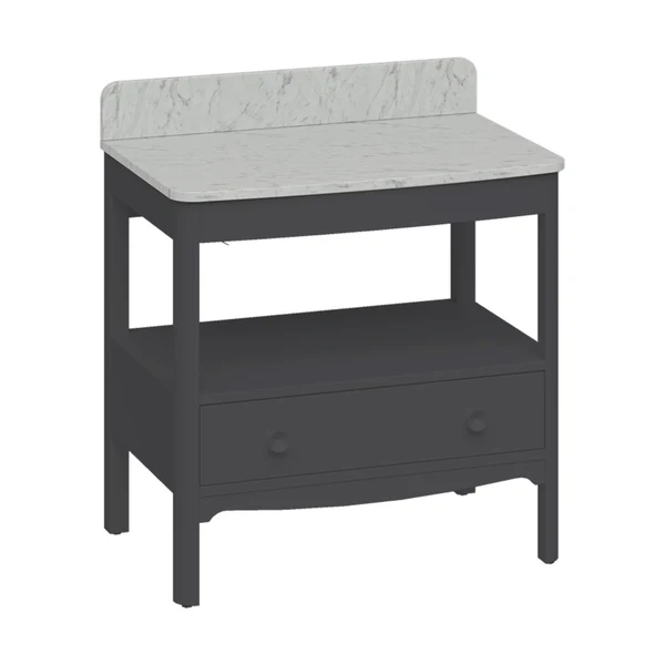 Burlington Guild Floorstanding Vanity Unit With Worktop - Ashbee Grey - Image 5