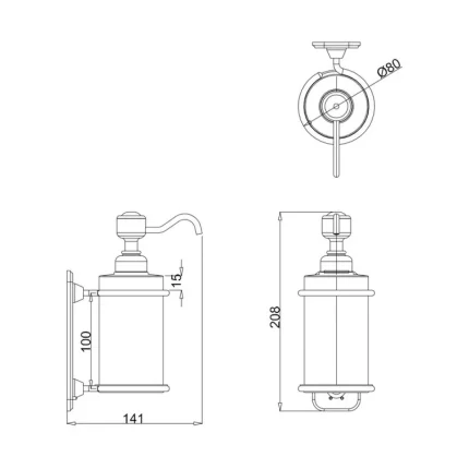 Alternative view of Burlington Single Soap Dispenser