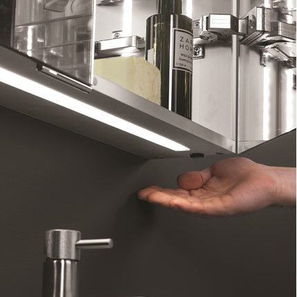 Alternative view of Crosswater Image Illuminated Mirrored Cabinet 705X750mm