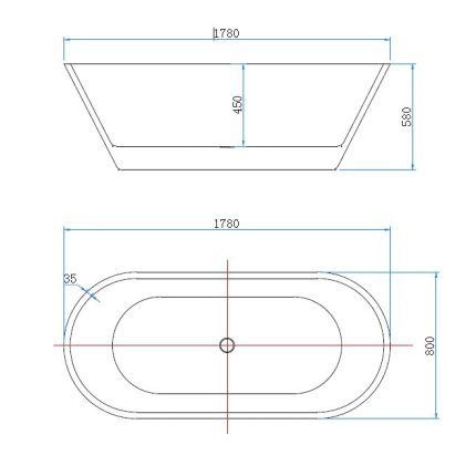 Alternative view of Cordoba Double-Ended Slipper Bath