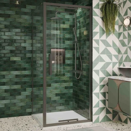 Crosswater Asura Infold Shower Door & Side Panel - Slate