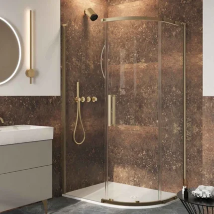 Alternative view of Crosswater Asura Quadrant Shower Door - Brushed Brass