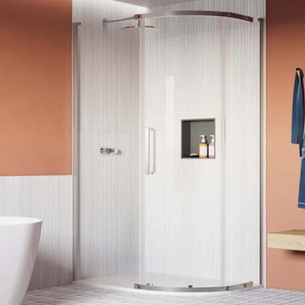 Crosswater Asura Quadrant Shower Door - Polished Stainless Steel