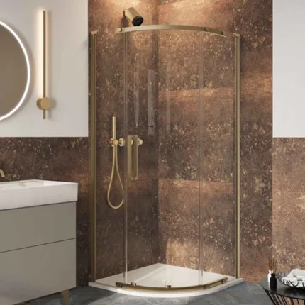Crosswater Asura Quadrant Shower Door - Brushed Brass