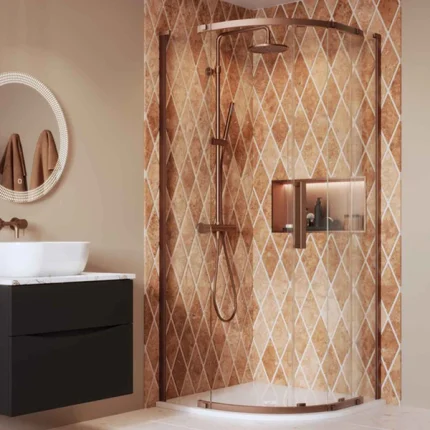 Alternative view of Crosswater Asura Quadrant Shower Door - Brushed Bronze
