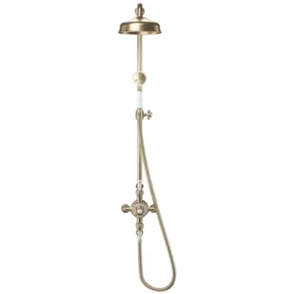 Crosswater Belgravia Exposed Thermostatic Shower Valve With Fixed Shower Head & Slide Rail Handset