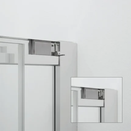 Alternative view of Crosswater Clear 6 Bi-Fold Shower Door & Side Panel - Silver