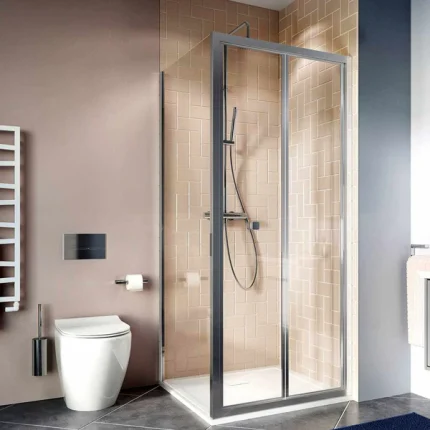 Crosswater Clear 6 Bi-Fold Shower Door & Side Panel - Silver
