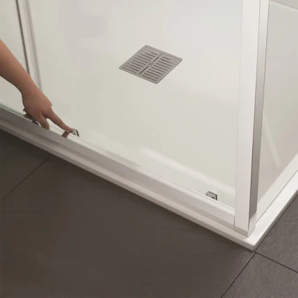 Alternative view of Crosswater Clear 6 Sliding Shower Door & Optional Side Panel - Silver