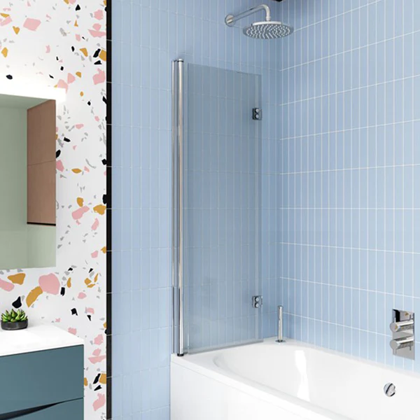 Crosswater Design 8 Double Panel Fully Folding Hinged Shower Bath Screen - Image 4