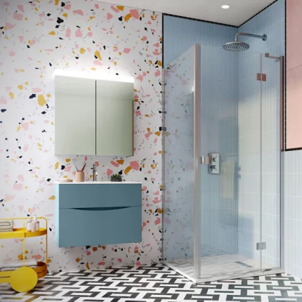 Crosswater DESIGN 8 Inline Hinged Shower Door & Optional Side Panel