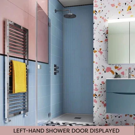 Alternative view of Crosswater DESIGN 8 Hinged Shower Door & Optional Side Panel