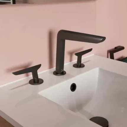 Alternative view of Crosswater Foile 3 Hole Deck Mounted Basin Mixer Tap