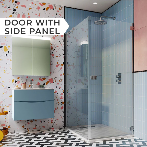 Crosswater DESIGN 8 Hinged Shower Door & Optional Side Panel - Image 7