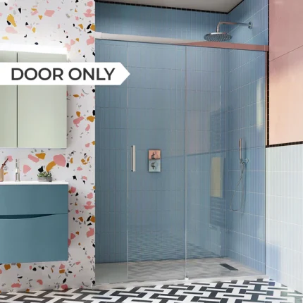 Alternative view of Crosswater DESIGN 8 Single Sliding Shower Door With Soft Close & Optional Side Panel