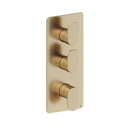 Alternative view of Crosswater Drift 2 Outlet 3 Handle Shower Valve