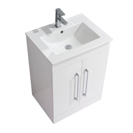 Sienna 600 Gloss White Floor Unit ​& Basin