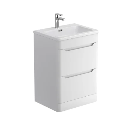 Monza 600 Floorstanding 2-Drawer Vanity Unit with Basin